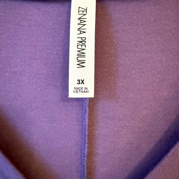Zenana Premium Women’s Purple top Sz 3x - Picture 3 of 3